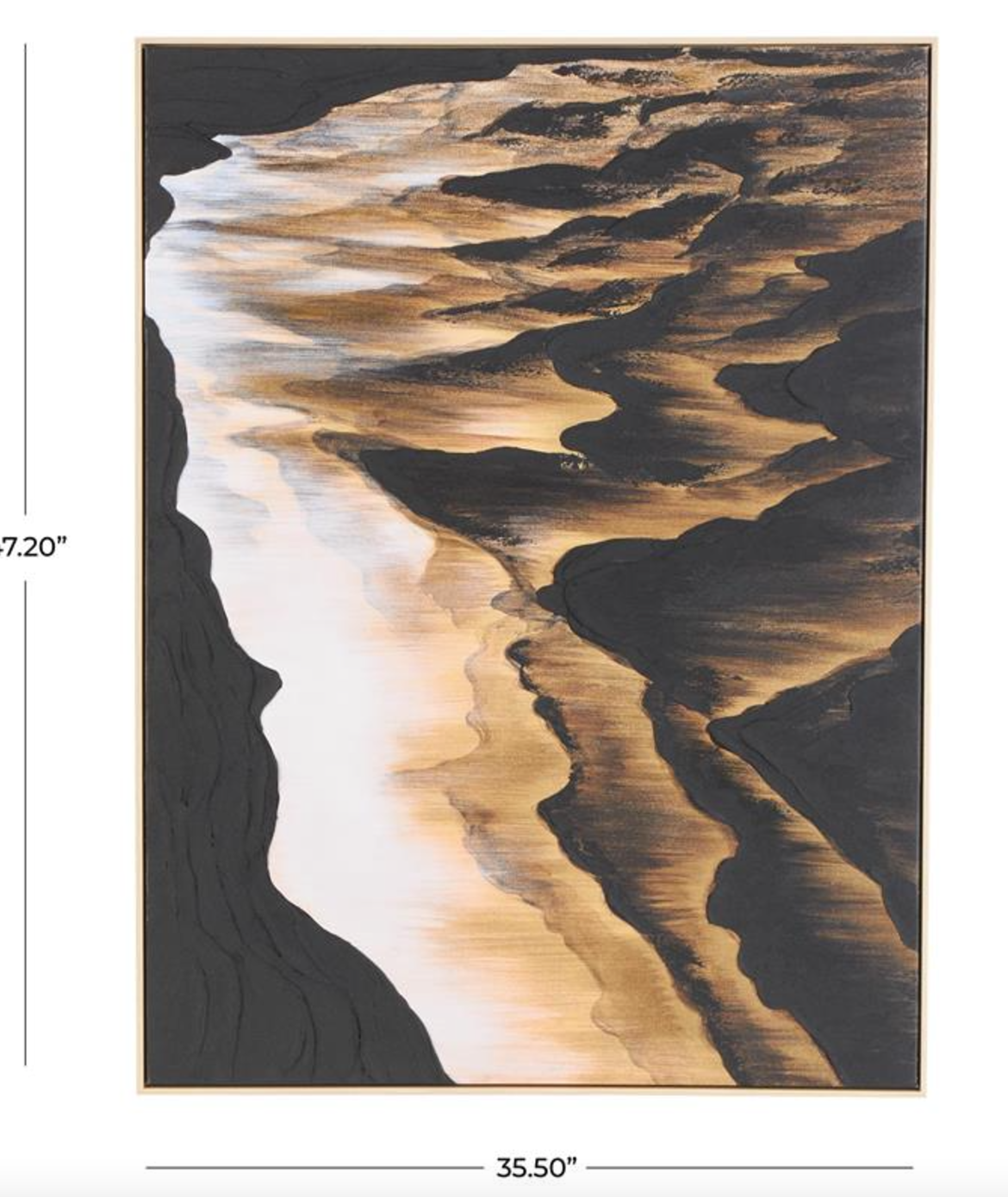 Black Canvas Abstract Ombre Textured Framed Wall Art