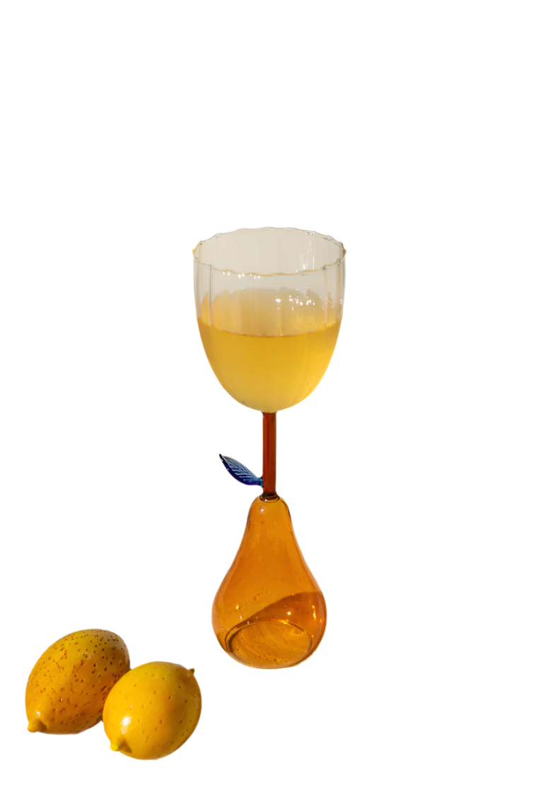 Wine Glass with Pear Base