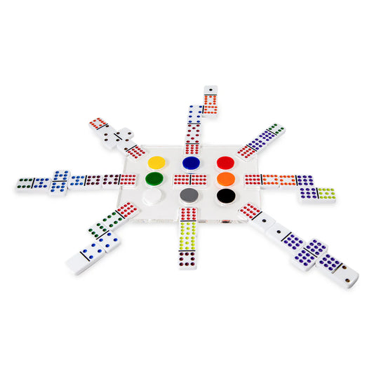 El Tren Mexican Train Dominoes Set-CLEAR