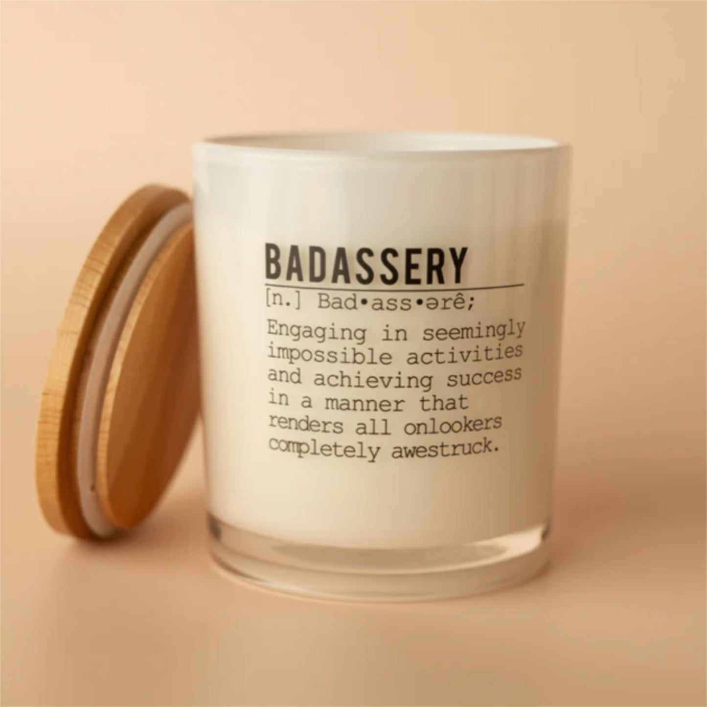 Badassery Definition Funny Soy Candle