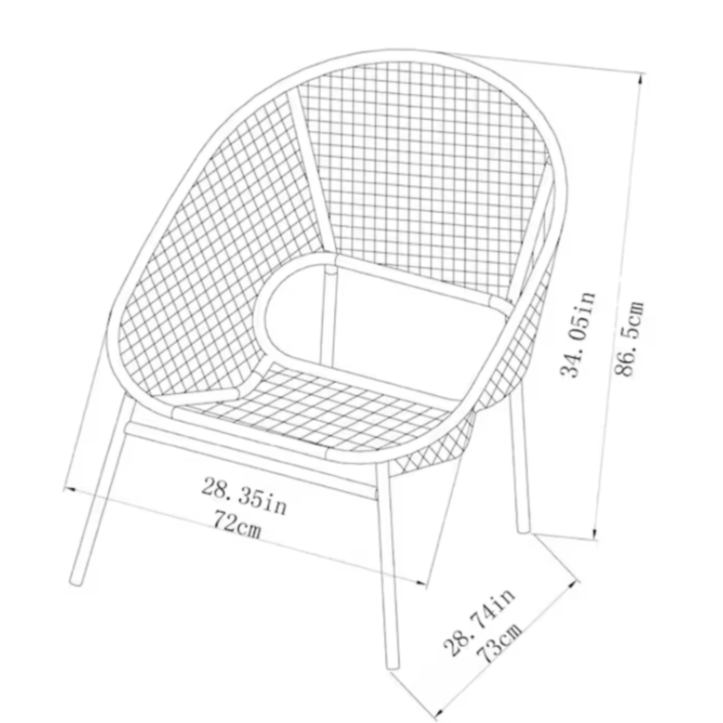 Green & Gray Outdoor Chairs SET OF 2