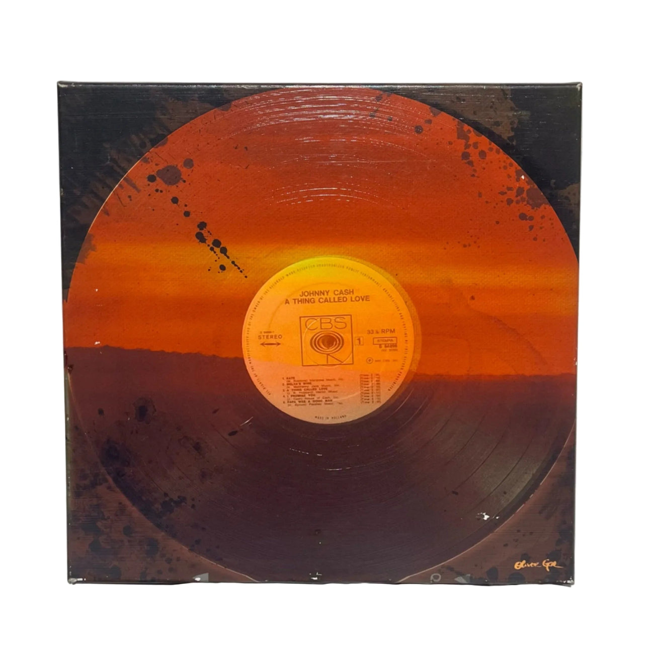 Johnny Cash Record Canvas