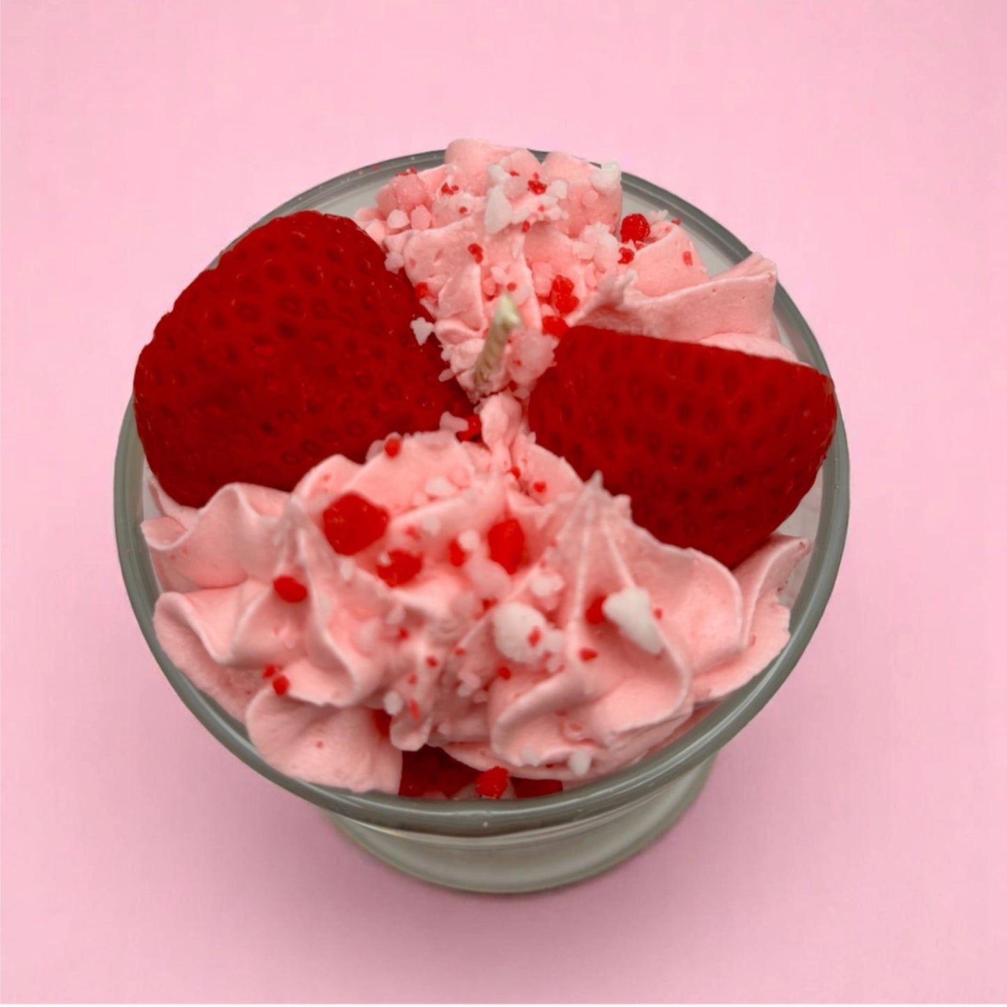 Strawberry Crunch Cake Candle.13 oz. Large Dessert Candle