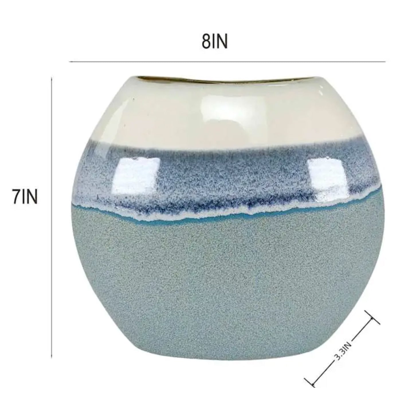 Aqua Ceramic Vase