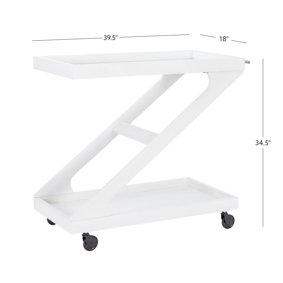 Z BAR CART WHITE - Local Pick Up Only