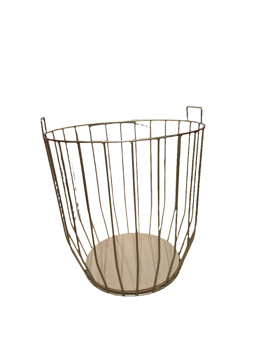 Gold Basket w/Handles