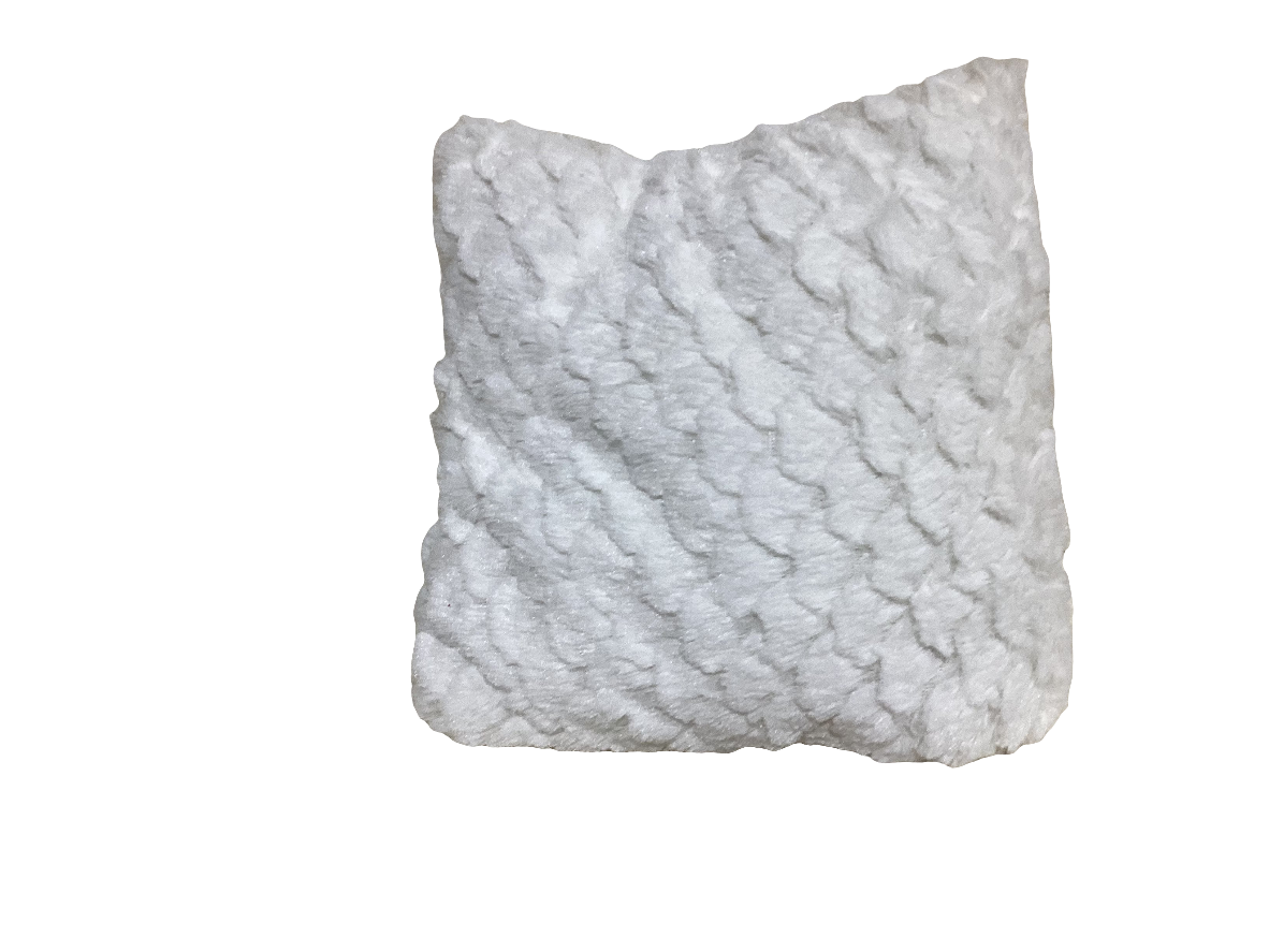 Tiny Fuzzy White Pillow