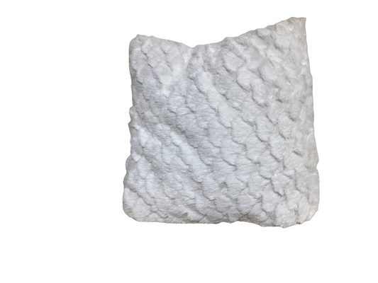 Tiny Fuzzy White Pillow