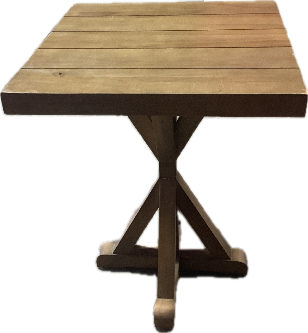 Rustic wooden end table