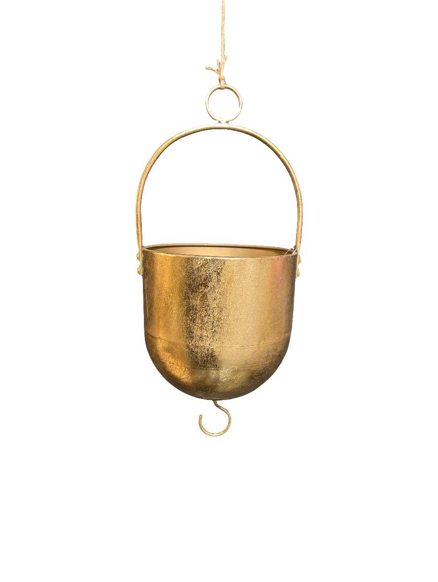 Gold Hanging Planters-
