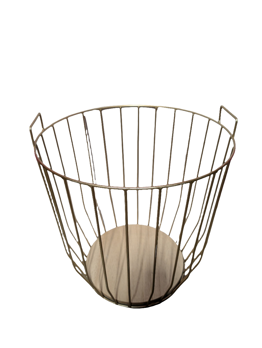 Gold Basket w/Handles