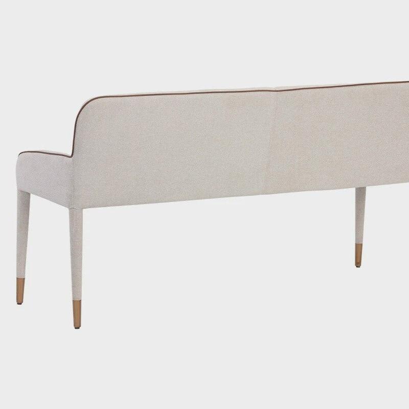 banquette modern white Belfast Oatmeal fabric