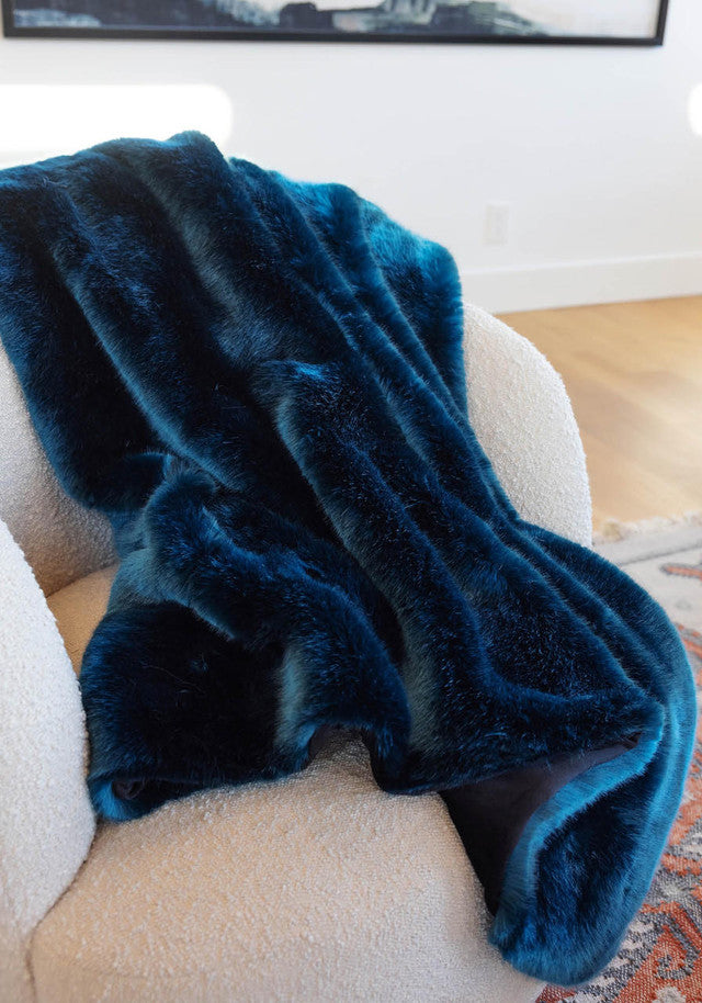Couture Collection Faux Fur Throws 60"X72"