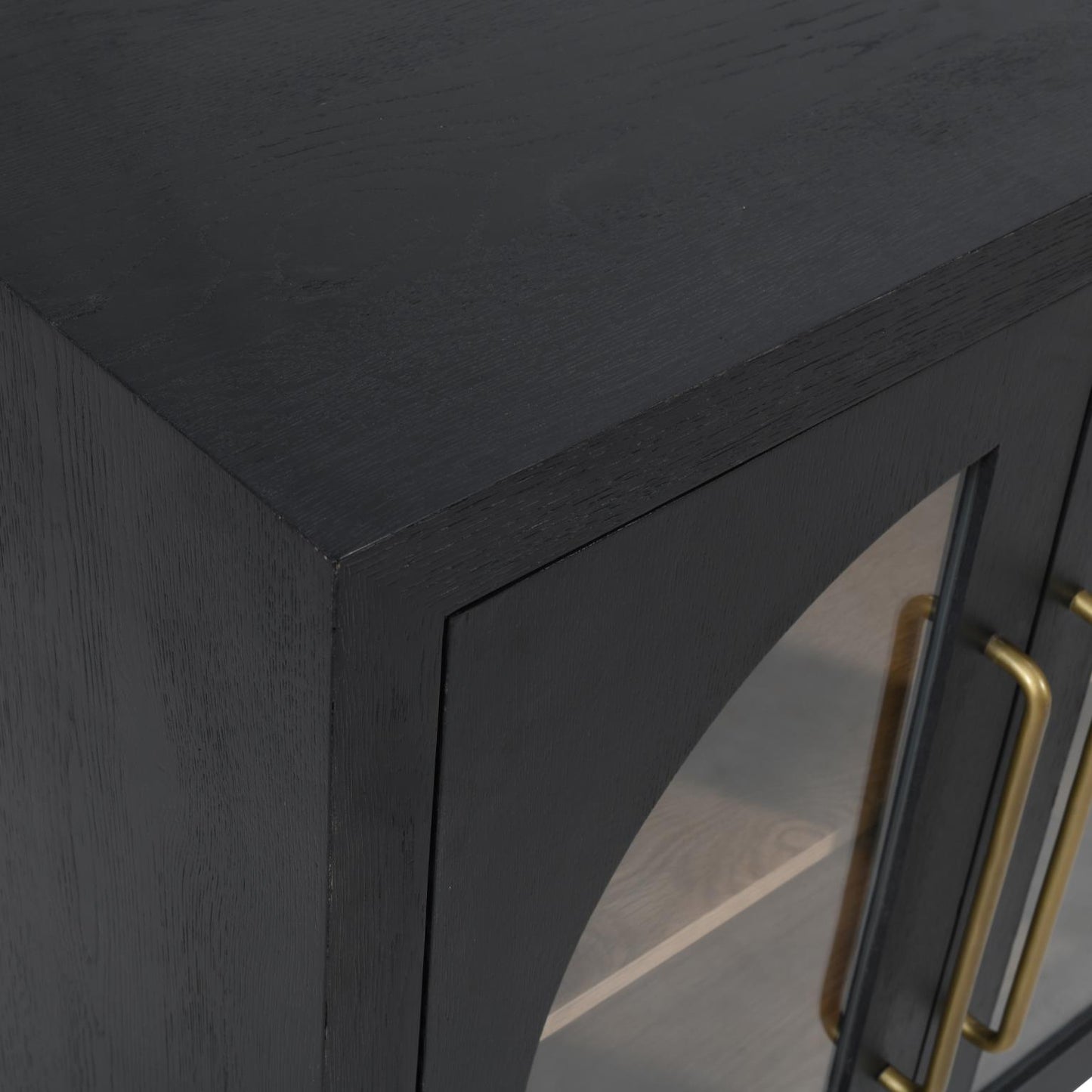 Curved Console 60" Ebony Oak- LOCAL PICK UP OR LOCAL DELIVERY