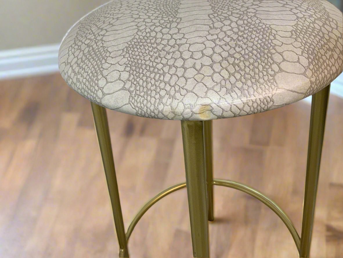 faux snake skin bar stool