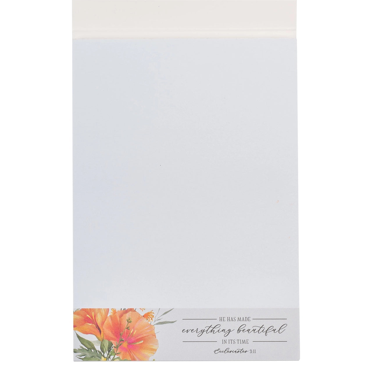 Floral Notepad Everything Beautiful Eccl. 3:11
