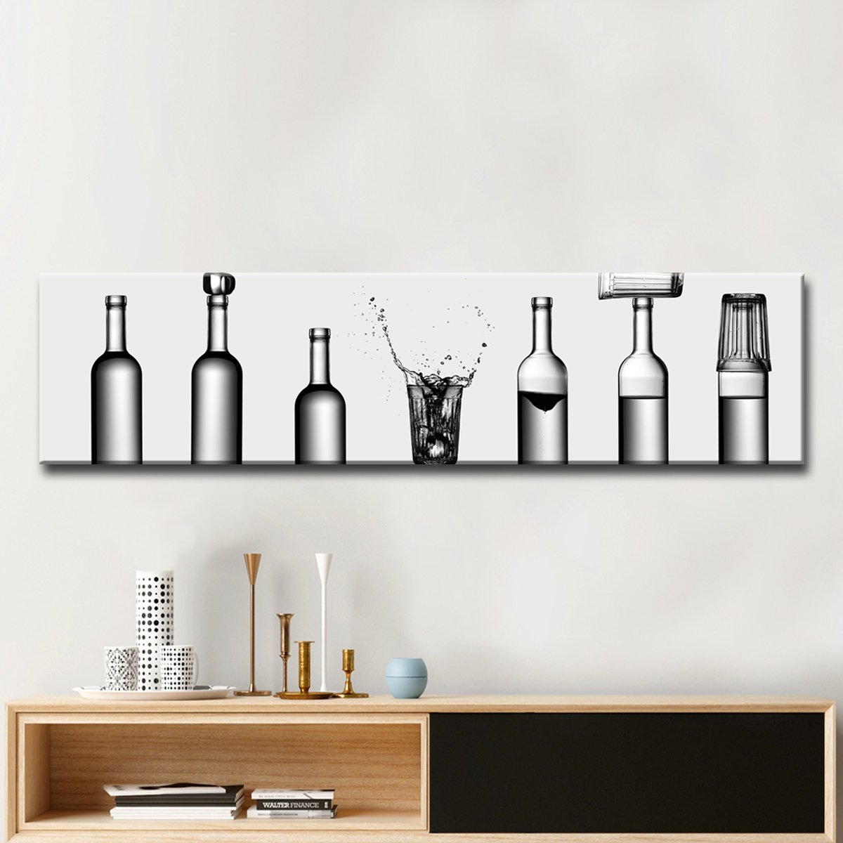 Bottle Game Wrapped Canvas- 12"X48"