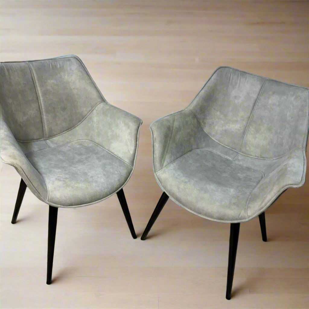 gray suede chairs