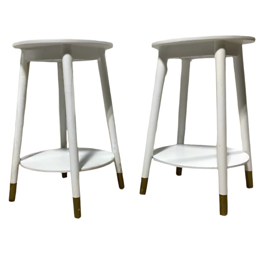pedestal side tables