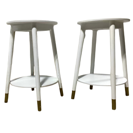 pedestal side tables