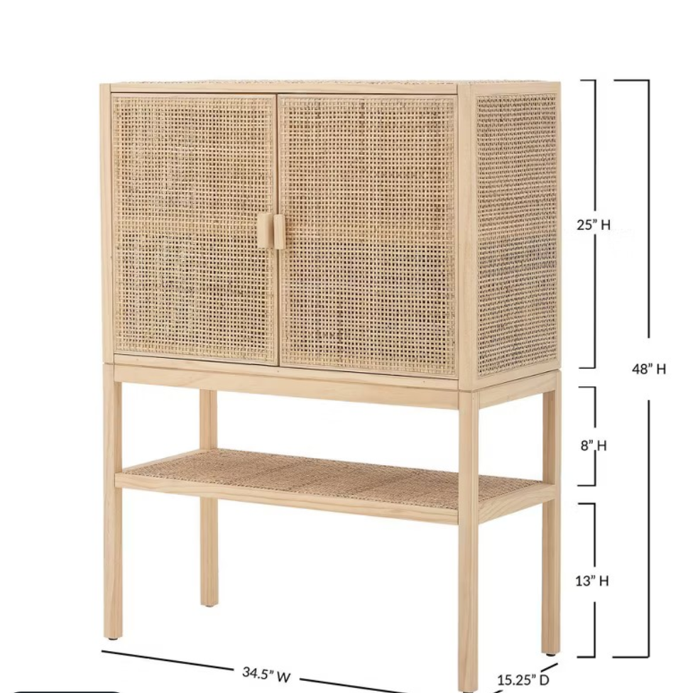 Rattan Storage Cabinet *Open Box* - Local Pick Up Only