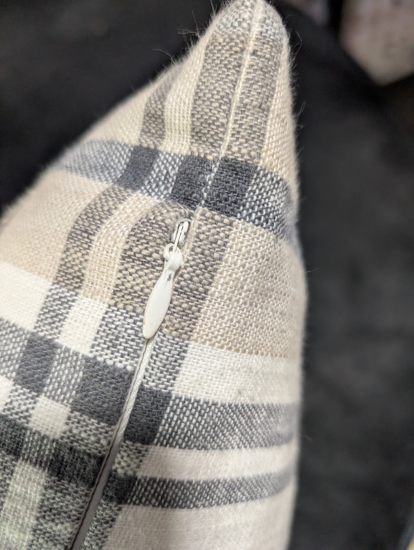 Light Plaid Pillow-OPEN BOX