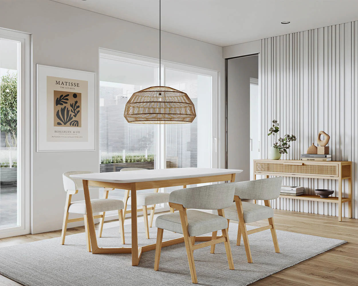 Modern Marble Dining Table - 70.5"