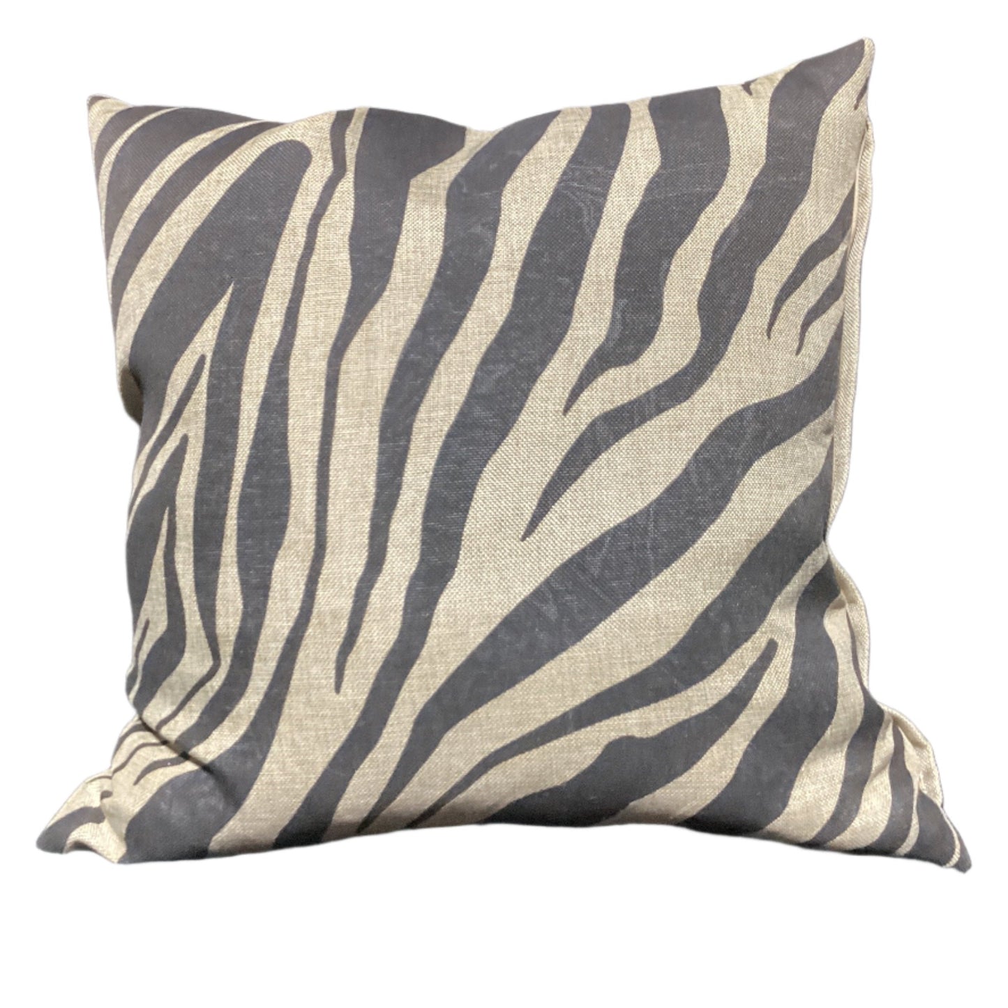 zebra striped decorative pillow black and tan