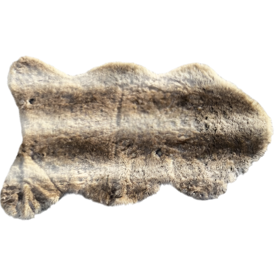 Plush Faux Fur Area Rug (4'x2.5')-OPEN BOX