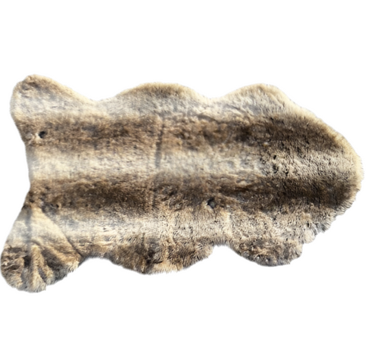 Plush Faux Fur Area Rug (4'x2.5')-OPEN BOX