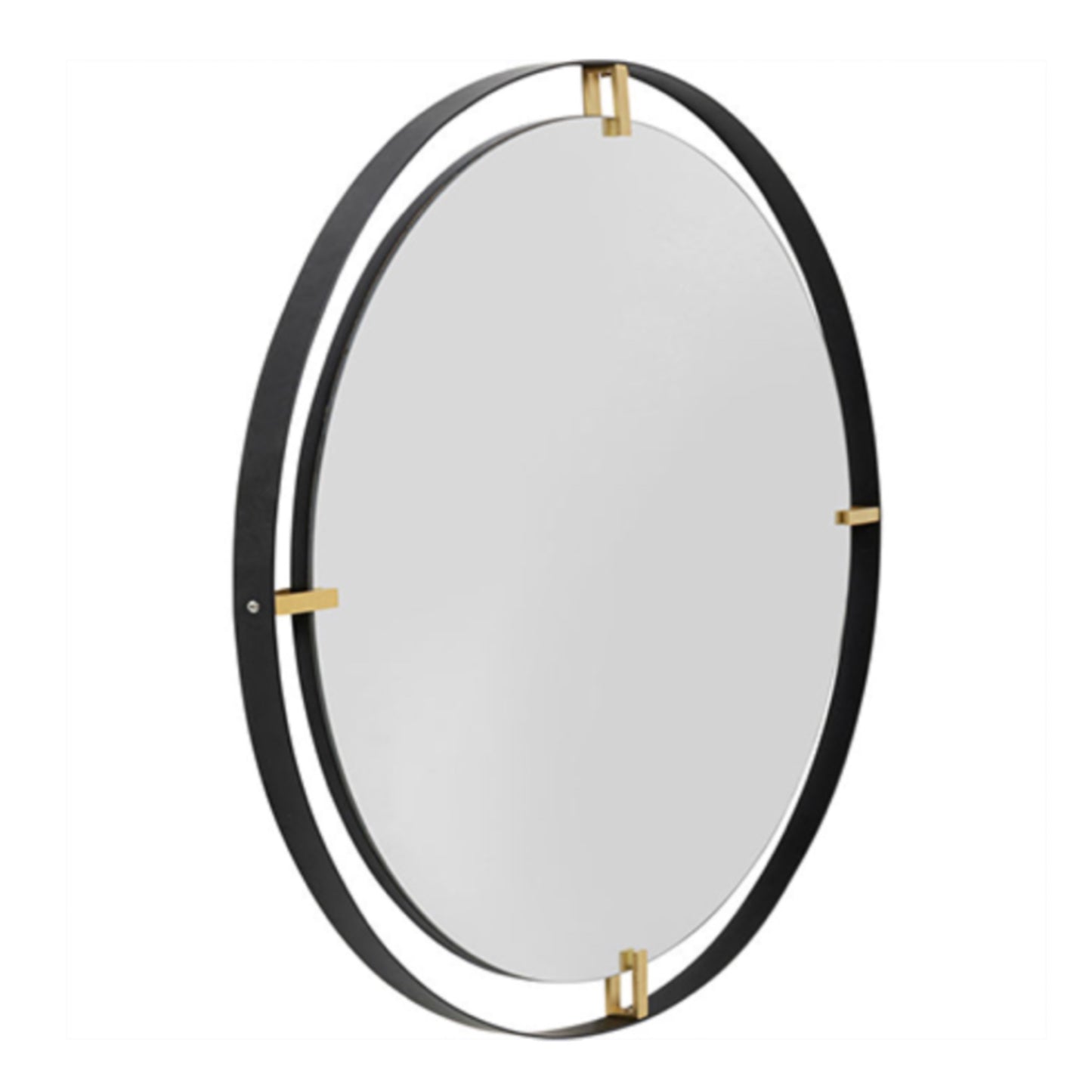 Round Metal Framed Mirror