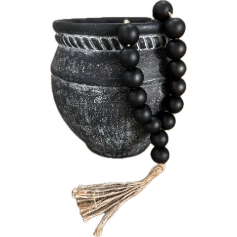 Black Concrete Planter Vase- Open Box
