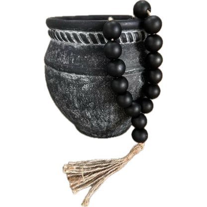 Black Concrete Planter Vase- Open Box