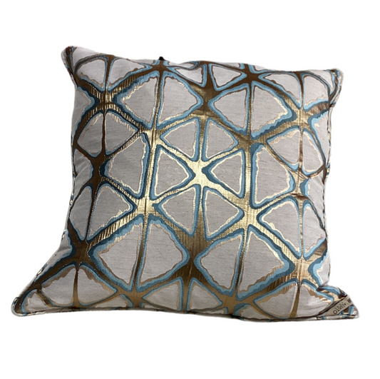 Teal & Gold Decorative Pillow-OPEN BOX
