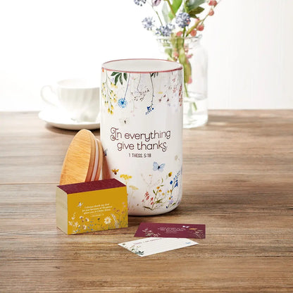 Give Thanks Wildflower Gratitude Jar