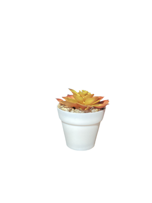 Small Synthetic orange echeveria plant-8103
