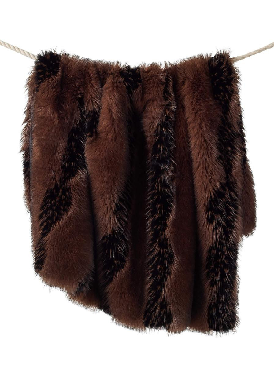 Limited Edition Chocolate Fox Faux Fur Throws 60"X72"