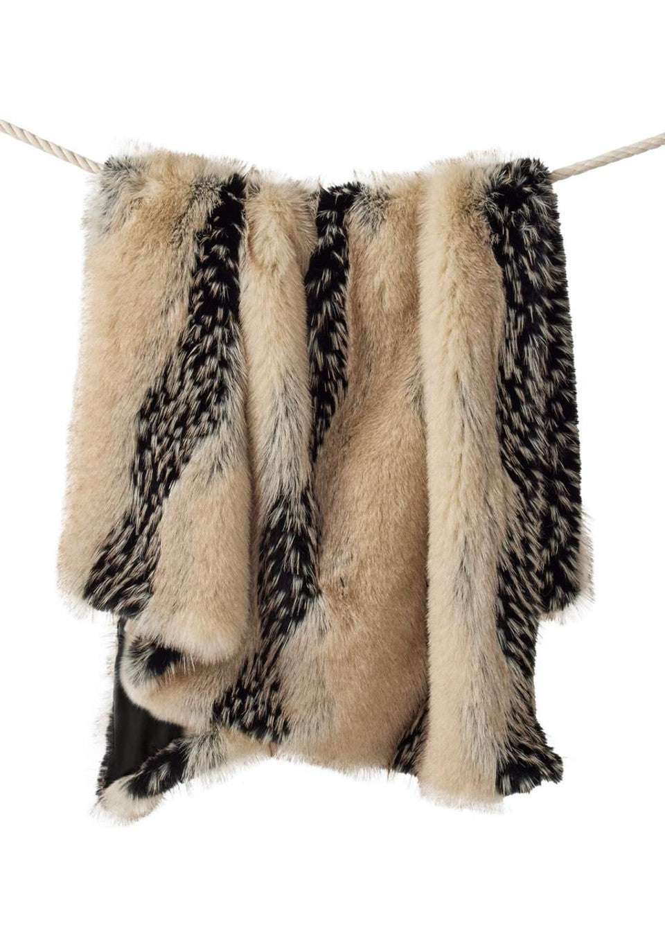 Limited Edition Ivory Fox Faux Fur Throws 60"x60"