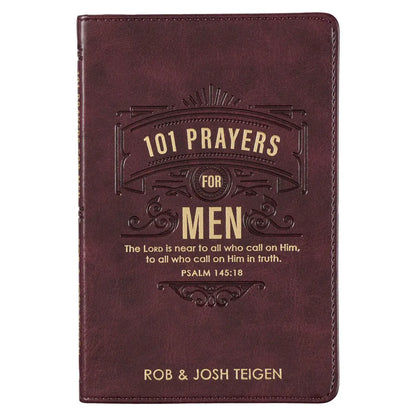 101 Prayers For Men Faux Leather Book