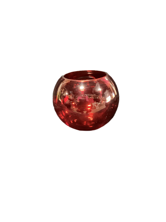 Ruby red decor bowl - open box -8062