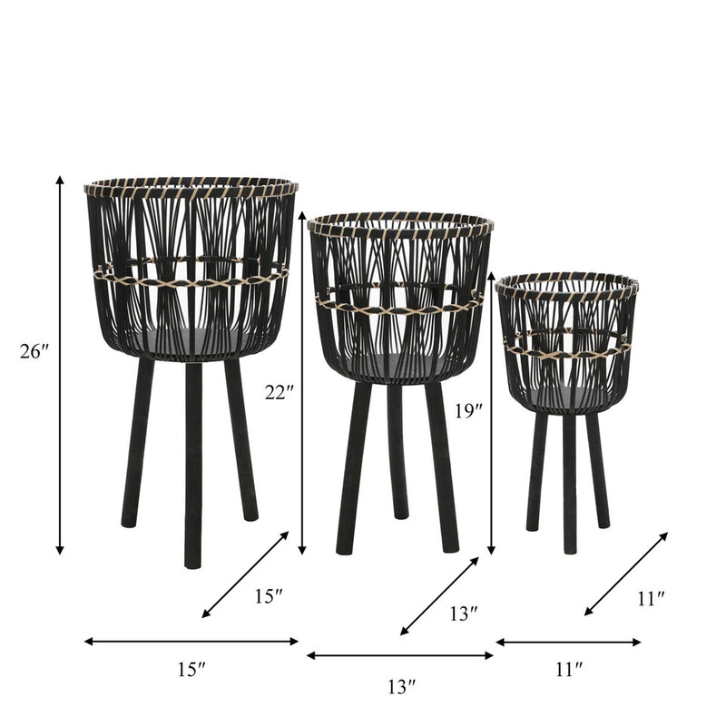 Bamboo Planters 11/13"-OPEN BOX