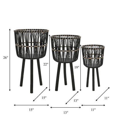 Bamboo Planters 11/13"-OPEN BOX
