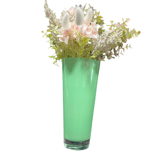Glass Green Decor Vase