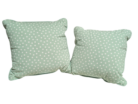 Mint & White Geometric Pillows (Set of 2)-