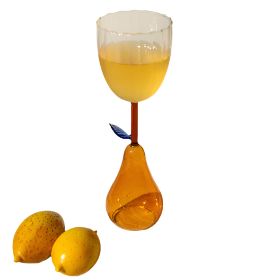 Wine Glass with Pear Base