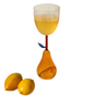 Wine Glass with Pear Base