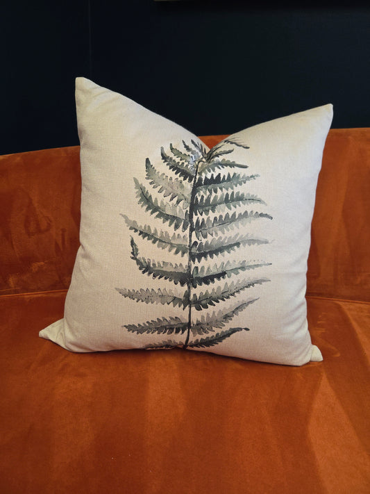 Cozy, Modern Fern Leaf Pillow