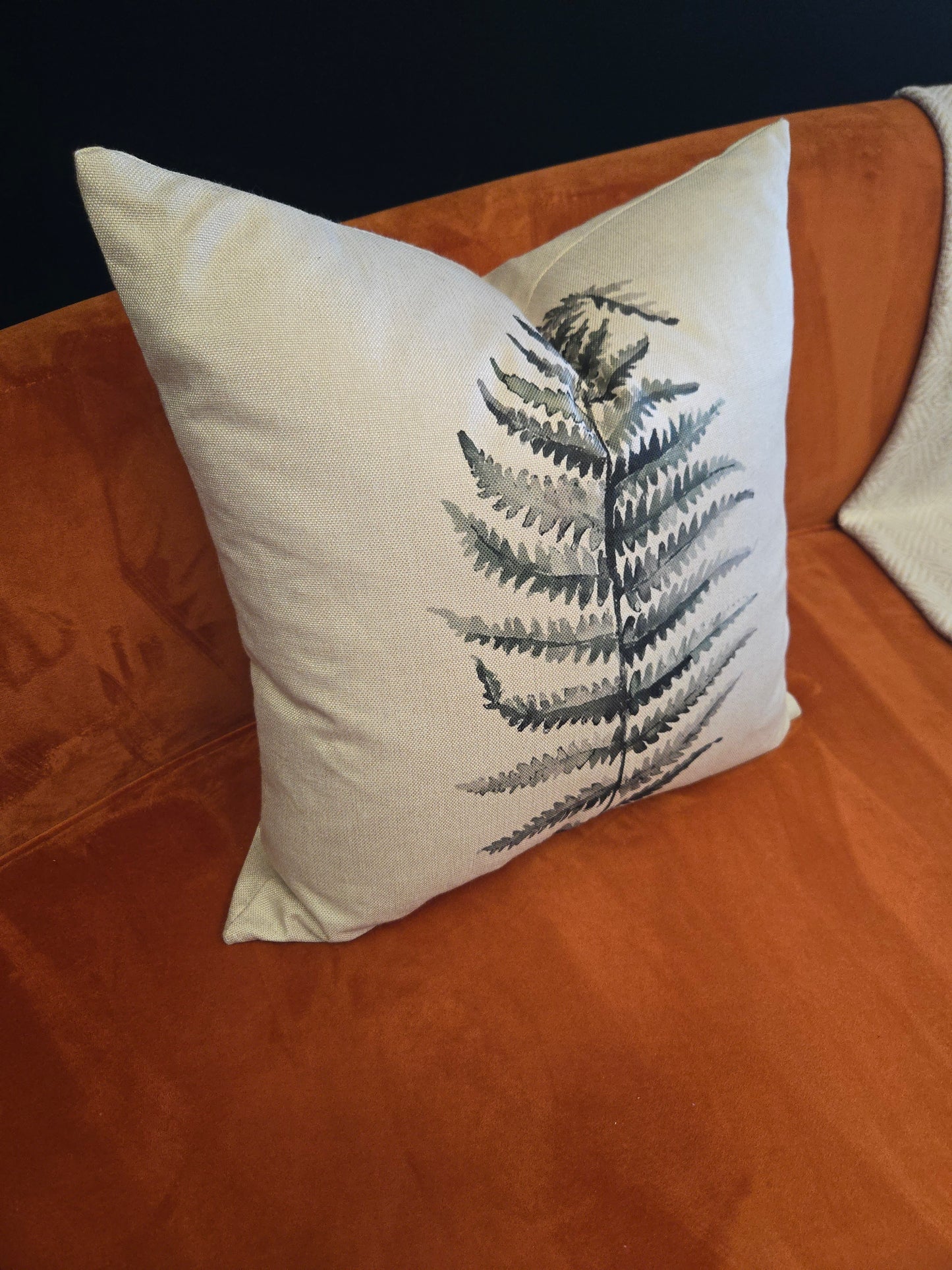 Cozy, Modern Fern Leaf Pillow