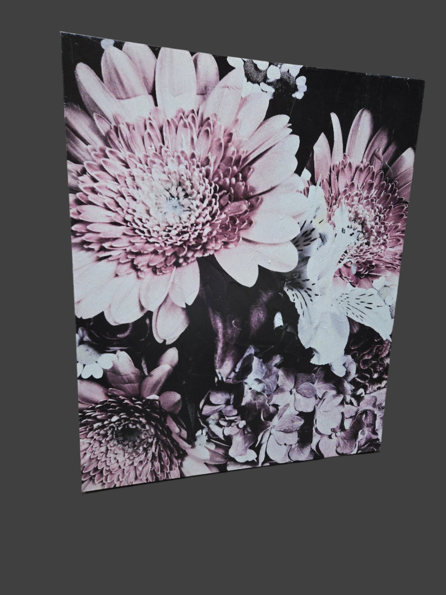 30”x36” Textured Flower Print on Canvas - Open Box