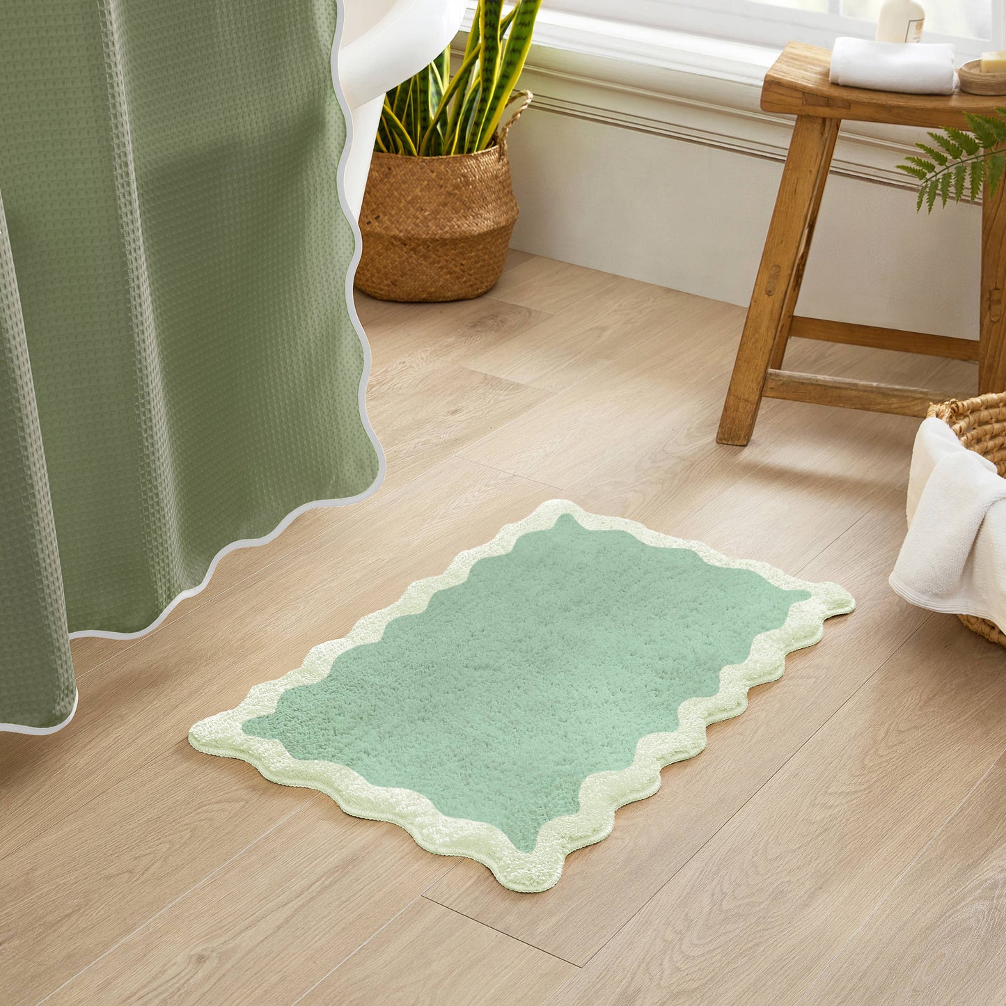 Sage Wave Bath Mat- 16"x24"